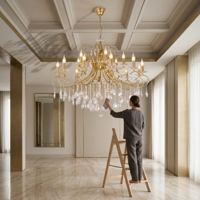 Lampe suspension lustre en cristal Lampe de plafond Lampes 105x115