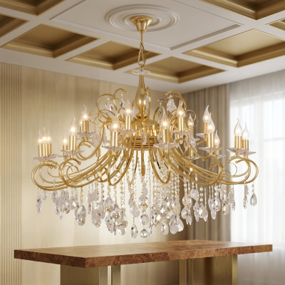 Luminaire suspendu Lustre Lampe Lampe en cristal Plafonnier Lampes 115x125