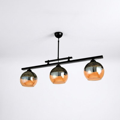 Plafonnier noir Luminaire Salon de luxe Lampe suspendue 20x65