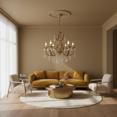 Lampe lustre en cristal Suspension lumineuse Plafonnier Lampes 73x110