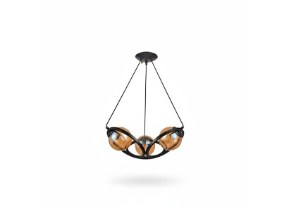 Plafonnier Lumière moderne de luxe design noir pour salon