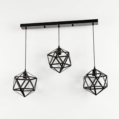 Lampe de plafond luminaire moderne lumineux de luxe en noir éclaire le salon