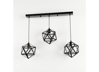 Lampe de plafond luminaire moderne lumineux de luxe en noir éclaire le salon
