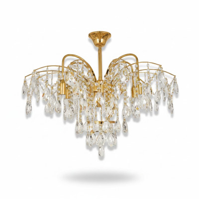 Chandelier Français Or dans le salon Luminaire luxueux Lampes