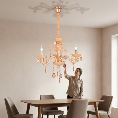 Lustre de plafond Opal Honey pour la maison Salon nouveau Luxueux pour le style.
