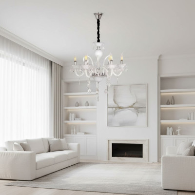 Lampe de plafond Une lampe suspendue moderne Salon Luxe neuf Verre