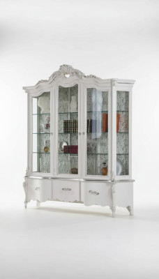 Vitrine en bois de luxe Design Buffet Meubles italiens blancs