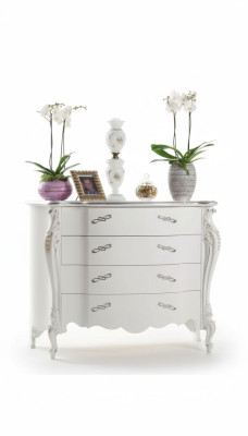 Commode Blanc Chambre à coucher design classique luxe Bois Commode Buffet