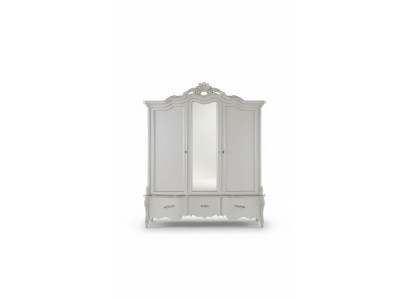 Armoire blanche Mobilier en bois massif Chambre à coucher Designer Portes en verre