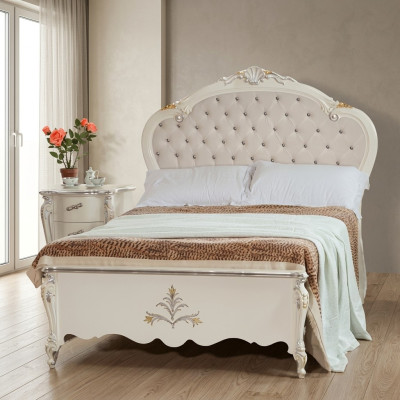Lit design 120x200 cm Chesterfield Lit en bois Lits Chambre d'hôtel Mariage