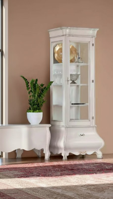 Luxe Armoire en Bois de Conception Vitrine Blanche Meuble Italien Armoires de Luxe