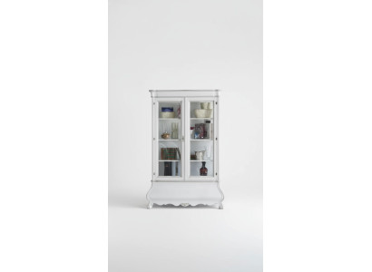 Meuble de salon classique Armoire vitrine en bois blanc Meuble de salon Armoire