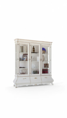 Vitrine en bois Armoires de luxe Classiques Buffet Meubles italiens 185x50cm