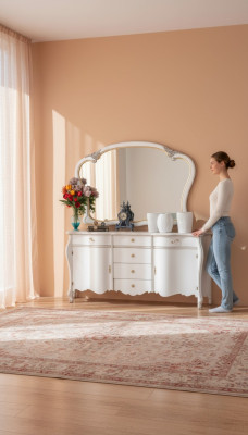 Buffet Miroir Buffet Buffet Bois Design Mobilier Style Commode