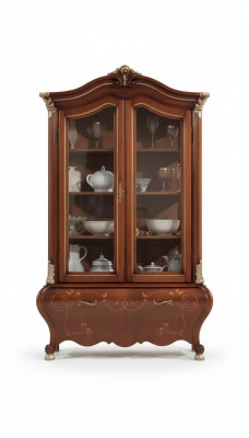 Luxueuse vitrine en bois Buffet Design Armoires Marron Meubles italiens neufs
