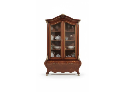 Luxueuse vitrine en bois Buffet Design Armoires Marron Meubles italiens neufs