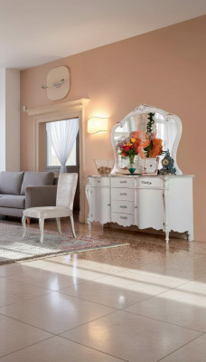 Commode Miroir tiroirs étagères de luxe Groupe de meubles Nouvel ensemble de 2
