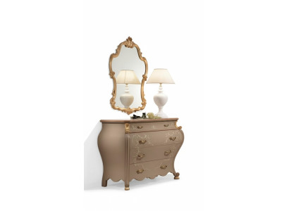 Commode Miroir Groupe Design en bois Armoire latérale Ensemble de meubles 2 pièces
