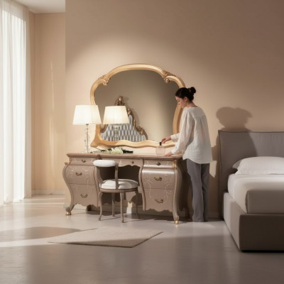 Coiffeuse Set Console Miroir Ensemble de meubles de chambre à coucher Design