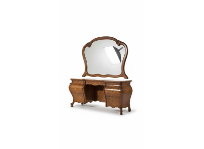 Coiffeuse avec miroir, conception de meuble de chambre à coucher, 2 pièces