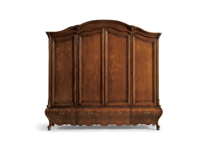 Armoire en bois massif Mobilier de chambre de luxe classique Marron nouvelle