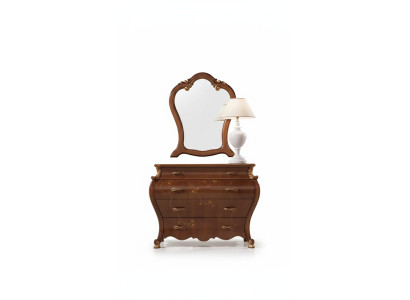 Chambre Miroir Commode Bois Classique s Design Luxe Marron neuf