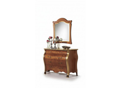 Chambre Meubles Commode avec Miroir Ensemble de Meubles Classiques de Luxe 2 pièces
