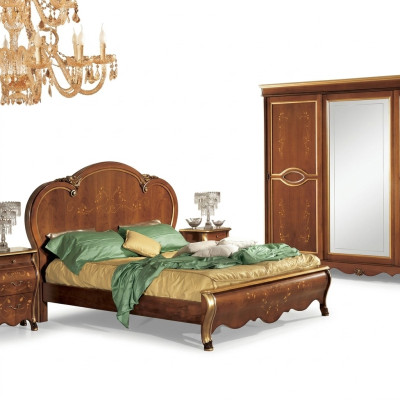 Literie de lit classique Lit double Bois Lits d'hôtel Literie de chambre