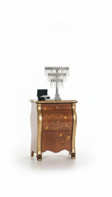 Table de chevet Table de chevet Classique Design Meubles Bois Marron Tables d'appoint