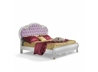 Conception de lit rembourré de luxe Double Chesterfield des lits d'hôtel bois meubles lit