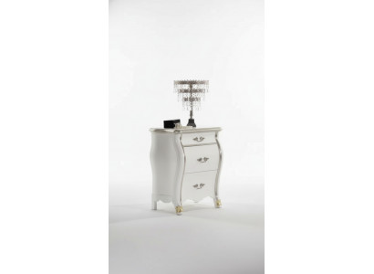 Table de chevet avec 3 tiroirs, design classique, nouveau cabinet en bois.