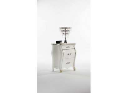 Table de chevet avec 3 tiroirs, design classique, nouveau cabinet en bois.