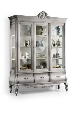 Objet d'étagère en bois Armoire de luxe Mobilier de style classique Buffet Meubles d'armoires italiennes