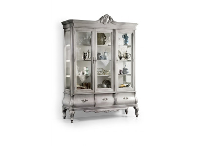 Objet d'étagère en bois Armoire de luxe Mobilier de style classique Buffet Meubles d'armoires italiennes
