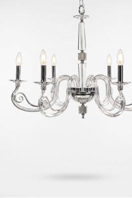 Lustre de plafond luxueux en cristal transparent lustre lampe