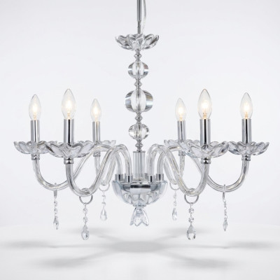 Lustre de cristal de luxe Lustre suspendu lampadaire Lustre en verre diseñador