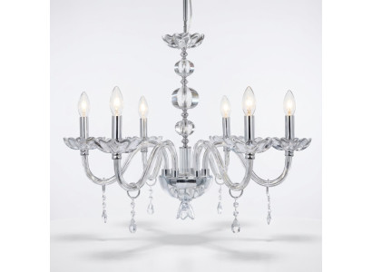 Lustre de cristal de luxe Lustre suspendu lampadaire Lustre en verre diseñador