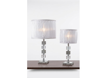 Lustre en cristal de luxe blanc lampe de table de style classique nouveau.