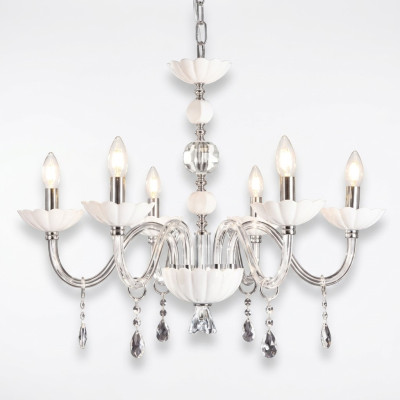 Lustre en cristal Plafonnier Zeus Blanc Plafonnier Lampe
