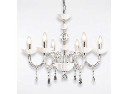 Lustre en cristal Plafonnier Zeus Blanc Plafonnier Lampe