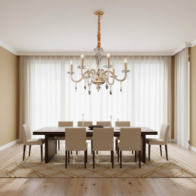 Lustre en cristal, lustre suspendu, lustre de luxe, nouveau lustre