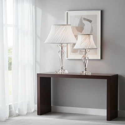 Lampe de sol en cristal de style lustre de lampe de table blanche classique nouvelle