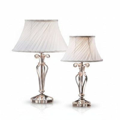 Lampe de sol en cristal de style lustre de lampe de table blanche classique nouvelle