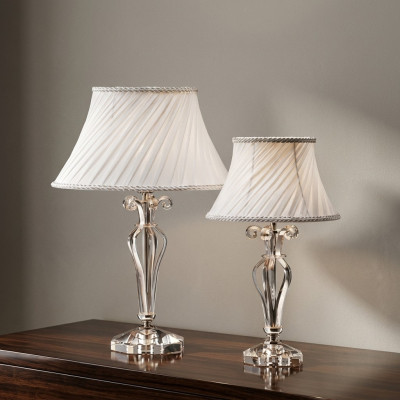Lampe de table classique, lampe sur pied et lustre de luxe en cristal.