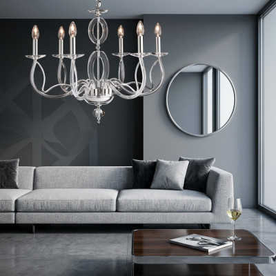 Suspension de cristal lustre classique R Lustre Lampe Plafonnier