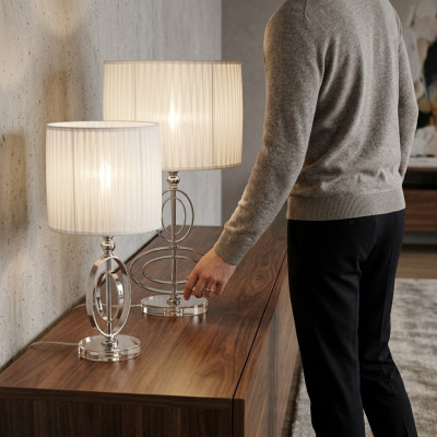 Lampe de table classique Lustre Lampe de table en cristal