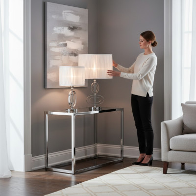Lampe de table blanche Lustre en cristal Lustre Lustre classique