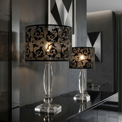 Lampe de table de style antique, lampe de table de lustre en cristal, lampes de cristal.