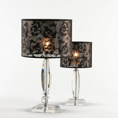 Lampe de table de style antique, lampe de table de lustre en cristal, lampes de cristal.
