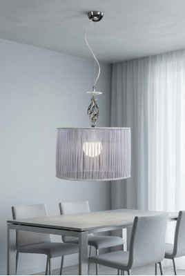 Élégant abat-jour blanc de lustre suspendu au plafond nouvel éclairage